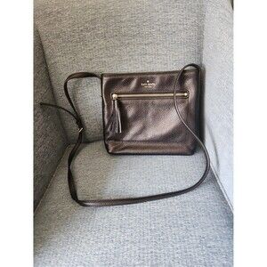 Kate Spade "Karla" Black Pebbled Leather Crossbody Bag